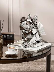 Dog Shaped Paper Tissue Box, Luxury Decorative Napkin Holder For Living Room, Multi-Functional Tea Table Tissue Storage Organizer