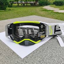 Motorcycle Goggles, Harley Goggles, Ski Goggles, Anti Wind And Dust, Skiing And Cycling - 黃框水銀邊扣透明片 - 查看 2