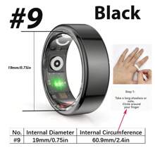 Anelli intelligenti per uomo e donna, per il fitness, con monitoraggio del battito cardiaco, del sonno, contapassi, calorie, impermeabili, tracker fitness per e Android