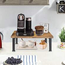 Coffee Bar Accessories And Organizer Countertop, Coffee Station Organizer For Coffee Bar Decor, Coffee Table For Coffee Bar Organizer Desktop Printer Stand, Wood Counter Shelf For Kitchen Office Home - Multicolor - View 1