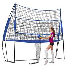 Versatile Volleyball Training Net With Adjustable Height, Durable Nylon & Iron Construction, Easy Setup, Ideal For Indoor/Outdoor Use, Includes Carrying Bag & Accessories - Blue - View 4