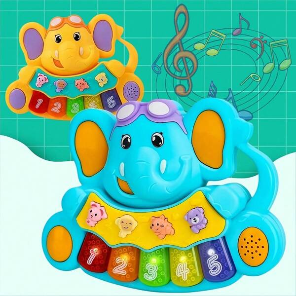 Juguetes de piano para bebés, juguetes musicales para bebés, juguetes iluminados para bebés, juguetes de educación temprana para la iluminación, juguetes para desarrollar la capacidad de reacción auditiva, regalos de cumpleaños para bebés, regalos de Acción de Gracias y Navidad (algunas partes se enviarán al azar)