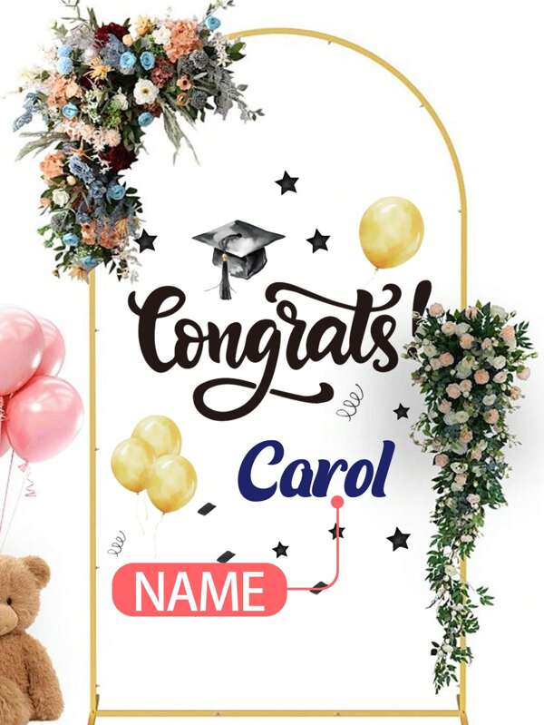1pc 30*120cm PVC Removable Wall Sticker, College Style Graduation Season Customized Text Wall Decal To Create Your Signature, Suitable For School Classroom, Room, Home, Graduation Party Decoration
