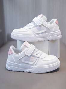 Niños y niñas  niño zapatos de tabla blanco suave fondo antideslizante baja banda cien zapatos de bebé - Rosa brillante - Ver 1