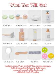 Wooden Pretend Makeup & Mask Set For Girls - Foster Creativity, Confidence, & Safe Play - Ideal Gift For Creative Minds