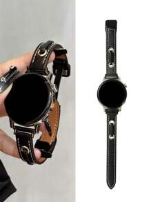 18mm 20mm 22mm schmales Leder Magnetarmband - Stilvoller Ersatzband für Galaxy Watch 6 5 4 40mm 44mm, Galaxy Watch 5 Pro, Galaxy Active 2, Watch 6 4, GT4 GT3 GT2 Pro - Bequemes, unisex Design für Herren und Damen