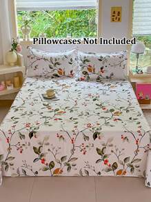1pc Printed Pattern Bedsheet, Bedding, Easy Care Super Soft Microfiber Bedsheet For Children Bed, Double Bed, King Bed, Breathable Wrinkle-Free, Suitable For Luxury Hotel Style, All Seasons