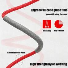 Coardă de sărit pentru fitness și slăbit, potrivită pentru toate persoanele, coardă de sărit reglabilă, miez de frânghie împletită din nailon de înaltă rezistență, rotație la 360° fără încurcare - Multicolor - Vizualizare 5