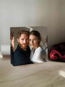 3D Acrylic Custom Photo Gift, Customized UV Photo Print Block Square, Gifts For Family And Friends Gift With Your Own Photo, Wedding Gift, Valentine Day, Valentine Day Decor