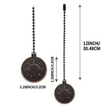 Ceiling Fan Pull Chain Fan Pulls Light And Fan Decorative 2Pcs Beaded Ball Fan Pull Chain, Fan Pulls Set With Connector, Orb - Multicolor - View 4
