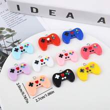 6/12 peças Mini pingentes de controle de jogo de resina fofos de desenho animado, adequados para colares, brincos, chaveiros, artesanato, fabricação de joias