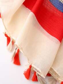 1pc Muslim Women's Versatile Cute Delicate Spring/Summer New Arrival Sweet Retro Pink Series Sunscreen Shawl Scarf - Multicolor - View 7