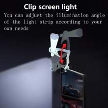 1 pieza Lámpara LED alimentada por USB para monitor de computadora, lámpara de juegos de computadora, lámpara de trabajo de computadora, lámpara USB, luz nocturna, adecuada para oficina, hogar, cafetería de internet, sala de juegos