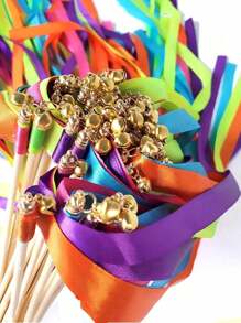 10/20Pcs Purple Fairy Wand Magic Sticks With Bells & Ribbons - Wedding Decorations, Party Supplies, Interactive Play, Perfect For Bridal Showers, Birthday Parties, Baby Showers, And Festive Celebrations Summer Gifts Beach Back To School School Supplies Room Decor