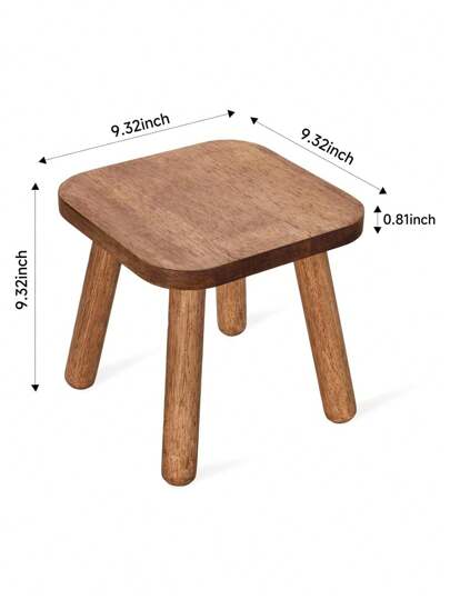 1 Rubber Wooden Stool With Four Detachable Assembly Legs, All Solid Wood Shoe Changing Stool, Walnut Stool, Suitable For Shoe Changing In Living Room, Entrance, Bathroom, Bedroom, Kitchen: Room, Balanced And Stable