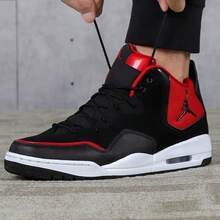 Nike Giày bóng rổ nam Air Jordan, kiểu dáng thường ngày, giảm sốc và bền bỉ, thời trang và chất lượng cao. - màu đen - Xem 3