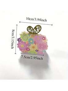 10个装蝴蝶花朵3D图案包装袋糖果饼干装饰包装袋礼物送朋友婚礼生日节日装饰随机发货 - 彩色 - 查看 3