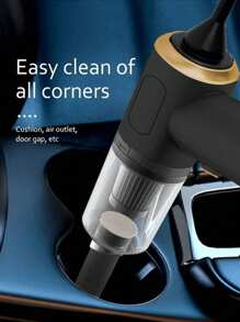 Aspirateur sans fil 3-en-1 avec une forte aspiration - à main, rechargeable et polyvalent pour une utilisation dans la voiture, le bureau ou la maison - comprend un suceur plat et des accessoires, finition dorée rose, longue durée de vie de la batterie, idéal pour la poussière, les débris et les poils d'animaux, aspirateur pour voiture, accessoires pour voiture