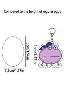 1 件创意个性化可爱趣味亚克力钥匙扣小马可爱趣味青蛙亚克力钥匙扣人物暮光闪闪、彩虹破折号萍琪派小蝶包饰汽车钥匙扣适用于钥匙学校文具包装饰礼物送给朋友家人同事全年派对回礼婚礼礼物生日礼物毕业礼物。汽车配件哥特 Y2K