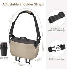 Camera Sling Bag, Waterproof Camera With Tripod Holder, DSLR/SLR/Mirrorless Cameras Shoulder Bag, Crossbody Camera Bags Photography (Black) - 咖啡 - 查看 6