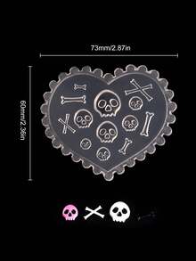 Beautizon Nailartlab 1 pieza Molde de silicona con diseño de calavera, plantilla de relieve con pegatinas 3D de estilo oscuro para decoración de uñas de estilo punk, herramientas de arte de uñas DIY, suministros de uñas, herramientas de uñas, herramientas de arte de uñas, de vuelta a la escuela, uñas, herramientas para uñas postizas, herramientas de manicura y pedicura - Multicolor - Ver 5