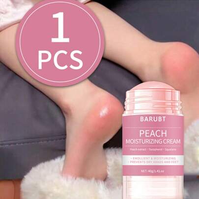 BARUBT كريم قدم الخوخ لمنع تشقق القدمين والكعوب، يجعل القدم ناعمة وناعمة، العناية الشاملة بالقدم العميقة بمركب السكوالان من بارابوت