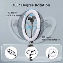 10inch Selfie Ring Light, Photography Fill Light Led Ring Lamp Ringlight For Video Recording Live Broadcast Selfie Led Lamp Suitable For Selfies And Live Streaming, Photography, Portable Light Selfie Light Phone Light - 10 inches - View 5