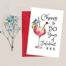 1 Stück Karte zum 50. Geburtstag - Lustiges 50. Geburtstagskarte für Frauen, Schulmaterial, Schulanfang