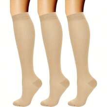 1 paire de chaussettes de compression pour la circulation sanguine unisexe, 15-20 mmHg, meilleur soutien pour les sports, la course, le cyclisme