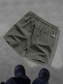 Men's Must-Have Summer Beach Shorts, Outdoor Casual Shorts, Split Leg Design, Fashionable And Practical