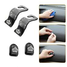 Bộ 4 món hình vương miện đính đá lấp lánh - Móc treo đồ trên xe hơi, bao gồm 2 móc treo đồ phía sau ghế xe, 1 móc treo tựa đầu lấp lánh và 2 móc dán mini, thiết kế sang trọng và sáng tạo. - Hoa văn vương miện - Xem 8