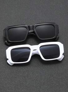 1/2/2/4 Pairs Men Square Rivet Minimalist Fashion Fashion Glasses, Suitable For Daily Driving, Stage Performance, Party, Travel