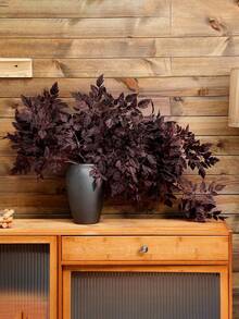 1 Pack Artificial Cimicifuga Plant Leaf Spray Faux Plum Cimicifuga Ramosa Leaf Branch Faux Fall Spray Silk Plants For Home Vase Wedding Garden Farmhouse Table Mantel Decor ,Ndoor Outdoor Thanksgiving Halloween Christmas Decoration Party Decor - Multicolor - View 4