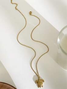 简约时尚金色海龟吊坠多层项链，送给女性的绝佳礼物，适合约会、派对、聚会、日常佩戴