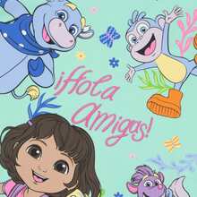 DORA The Explorer Girls Sweatshirt, Long Sleeve Girls Jumper, Cotton Kids Sweatshirt - Green - View 6