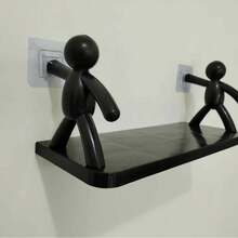 1 件可爱白色雕像壁挂式收纳架 - 无需钻孔，非常适合浴室和厨房整理、化妆品架、房间装饰、时尚实用的设计、浴室收纳和整理器返校 - 彩色 - 查看 11