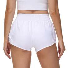 Women's Mid-Rise 2.5" Running Shorts – Quick-Dry, Lightweight Gym Shorts With Liner & Zipper Pockets For Sports & Workouts - 白色 - 查看 4