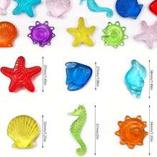 20 Stücke bunte Acryl-Muscheln für Strand-Themen Dekoration, ideal für Hochzeiten, Partys & Heimaquarien (zufällig)