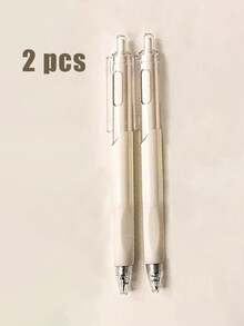 Push-Button Fast Dry Mini White Pen, Neutral Pen 0.5mm For Students, Exam, Note-Taking, Back To School Essential, Perfect Gift For Teachers And Students - Black - View 2