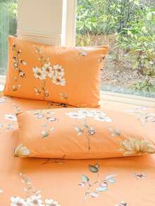 3件套（1件床裙，2件枕套）荷叶边印花床裙，全覆盖防尘罩，裙边床裙三件套，褶皱床裙配2个枕套床上用品套装 - 蔓雅 - 查看 4