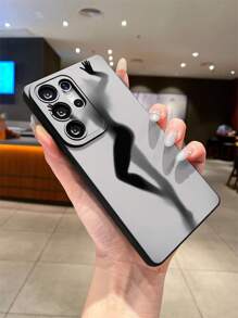 Neue Matt-Textur Handyhülle mit Silhouette Motiv, stoßfest, kratzfest, abriebfest schwarze TPU Soft-Schale, Kameraobjektiv-Schutz, kompatibel mit Apple, Samsung, Xiaomi, OPPO, VIVO