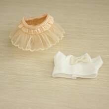 1pc Apricot Tulle Skirt Dress Clothes, Suitable For 17cm 1st/2nd/3rd Generation Dolls, Party Costume Accessories (Doll Not Included)