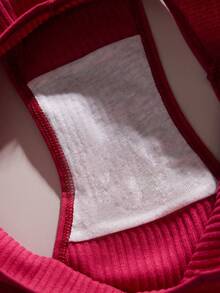 3 条装女士简约螺纹内裤居家舒适风格女士三角裤 - 彩色 - 查看 8