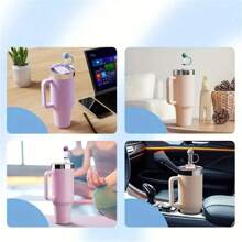 6pcs Silicone Straw Lids, Fit For 30/40oz Glass Cups & Thermoses, Dust-Proof & Easy Clean