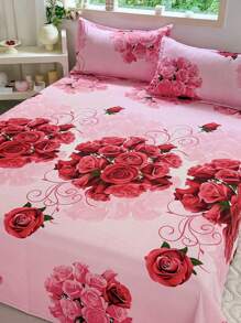 1pc Printed Pattern Bedsheet, Bedding, Easy Care Super Soft Microfiber Bedsheet For Children Bed, Double Bed, King Bed, Breathable Wrinkle-Free, Suitable For Luxury Hotel Style, All Seasons
