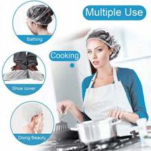 100pcs Multi-Functional Dust Cap, Elastic Band Perm Cap, Shower Cap, Hair Coloring Cap