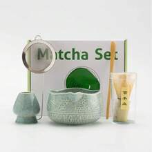 5pcs/Set Song Dynasty Green Tea Bowl, Matcha Whisk, Matcha Scoop, Matcha Stirrer, Kiln Changing Tea Ceremony Tools Set - Multicolor - View 11