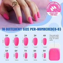 Teenitor Almond Press On Nails Medium Almond Glossy Press On Almond Nails, 288Pcs Almond Shape Press On Nails With Glue,12 Color Almond Glue On Nails