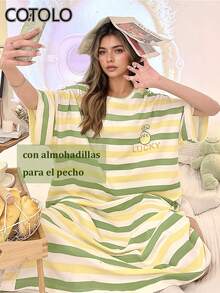 Conejito de rayas amarillas y verdes