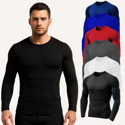 Camisa Termica Masculina Blusa Segunda Pele proteção Uv 50+ Ideal para Academia Unissex